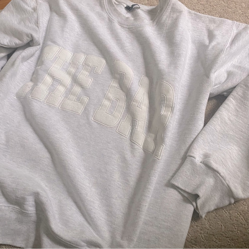 Gray and white The Bar sweatshirt